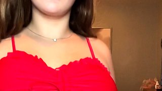 Great Big Boobs On Masturbating Redhead