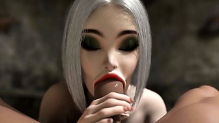 Sexy blonde Knows His Footsteps Before He Opens The Door