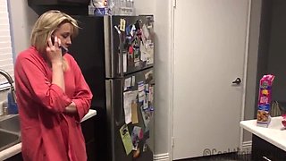 Blonde MILF Step Mom Confesses & Fucks Step Son on Christmas - POV BJ & Big Tits