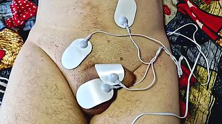 Dominatrix Nika Teases Slave with Electric Shocks on Genitals - Intense Electro BDSM Play