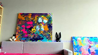 Cute blonde amateur webcam teen masturbating