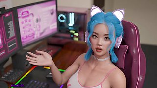 Futanari sex, cartoon sex, zeal