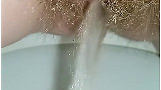 I Take Off My Panties With A Menstrual Pad, Fart Loudly And Pee Close-up