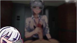 Anime Girl - Your Dominant Coworker Jerks You Off In The Work Elevator Vtuber Hentai Rp