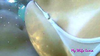 My Wife Luna Fucked Hard on Beach - Big Tits Amateur Outdoor Sex