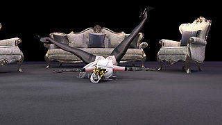 Brilliant - Marionette Black Silk Pantyhose Elegant Double Ponytail Anal Plug Nipple Chain Pussy Thrusting