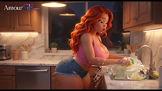 3D Animation Brunette Patient Gets Nude for Intense Gyne Exam