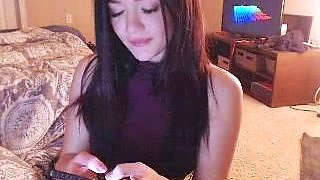Hottest brunette solo webcam masturbation 2