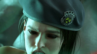 Jill Valentine X Futanari Titan - Hard Fuck, Huge Cock 3D Animation