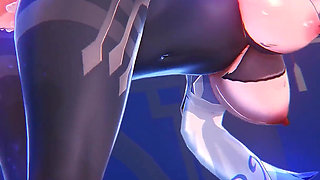 Genshin Impact - Ganyu Intimate Night Time Sex with Aether - 3D Hentai Animation