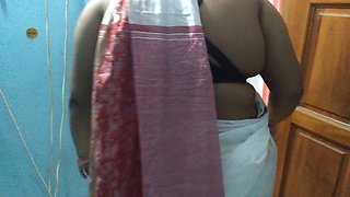45 Year Old Neighbor Aunty Fucked While Sweeping the House