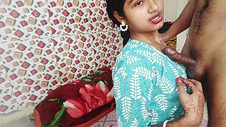 Session 22. Indian Desi Romantic Couple, Blowjob Cumshot Sex