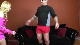 Blonde blowjob adoring skank facialized after hardcore fun