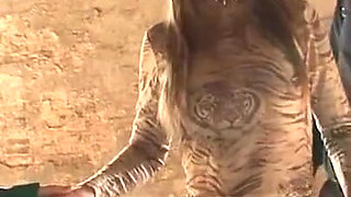 Dominating humiliating pussy bondage in the farm