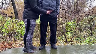 My Stepmom Takes Control of My Dick Outdoors