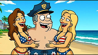 Beach Bitch 2: Pussy Full of Cum. Cartoon Simsons Parody.
