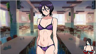 Hentai Anime And Aoi Ichigo - Bleach Anime Parody Getting Yoruichi,orihime,rukia,tatsuki And Honshou Scenes