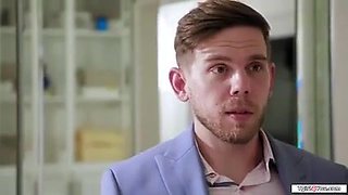 I ambled in on my manager his huge-chested trans wifey taking a bathroom