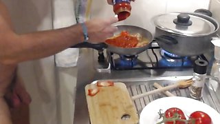 Pasta Passion: A Dish Served with a Dash of Spice Showing Dick - 337