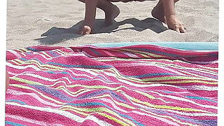 Piss compilation on the beach