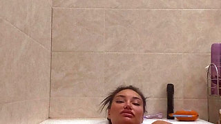 Hot Monika Fox Takes A Bath And Poses