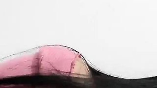 Amateur young teen solo masturbation on her livingroom