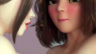 Shemale With Two Cocks Fucks Stunning Trap - 3D FUTA 2025
