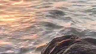 Risking It All on Empty Beach - Real Amateur Couple Squirt