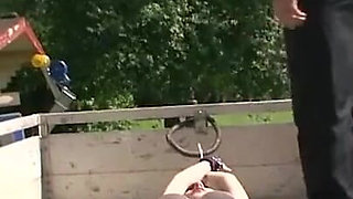 Dominating fingering with masked girl