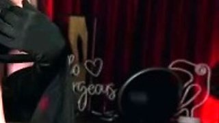 Hot ass brunette vibrator close up masturbation