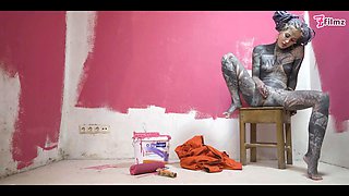 Workwear ass-fuck stretching solo jerking gapes and squirt