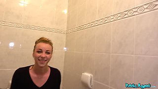 Angel Emily's Wild Passion in Public Restroom