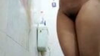 Desi BBW wife fingering in bathroom