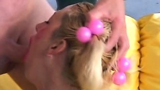 Two old mans fuck young blonde teen