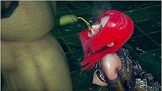 Female Knight Lose To Monster Ork - Episode.26 With Car Toon