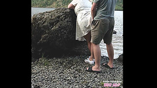 Fucked in Nature - Cheating Wife Sex with Lover by Lake (hotwife Cuckold Cheating Swinger Vixen Bull Cum Sperm Ass)