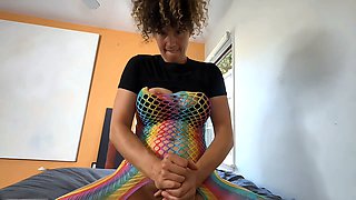 Deep throat, caught masturbating, mask