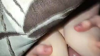 Petite tiny white girl needs some rough DP with my big white cock and big dildo
