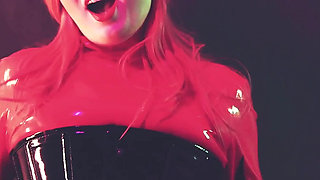 Latex Rubber Fetish Video with Big Ass and Perfect Natural Tits MILF