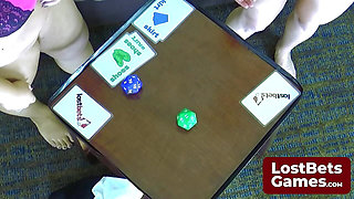 Michelle, Siren, Hannah, and Lakota playing Strip Croc and Balls