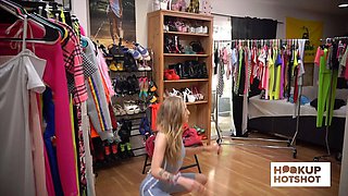 BTS - Karla Kush Models And Strips In A Photoshoot!