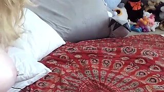 Big Boobed Blonde Masturbates With A Dildo In The Bathroom