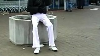 Busty Czech amateur fucks outdoor in public