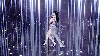 Ancient Style; Hanfu; Erotic Appeal; Jiggling Breasts; Bare Feet