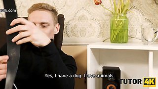 Tutor4k. english teacher humiliates the schoolgirl