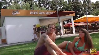 Hunt4k. guy meets long-legged model at the beach and pays for sex