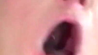 Sexy brunette babe sucks on huge dick and get her ass fucked