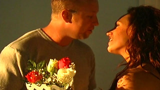 Busty Brunette Gets Eaten Out and Fingered to Orgasm