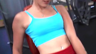 Gym Slut Fucks A Guy Right In Front Of Everybody