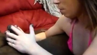 Hot Girl's Interracial BBC Blowjob